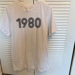 Unisex White Tee with 1980 Design